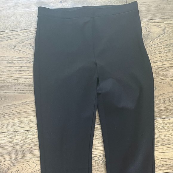 Mango Black Straight Leg Front Slit Pant Sz M - Picture 6 of 7